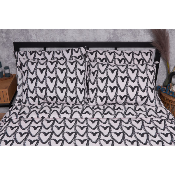 Фото - Комплект постельного белья Moon&Star Жатка Pink Love 160х220х2 нав. 2х40х60 (MS-820001943)