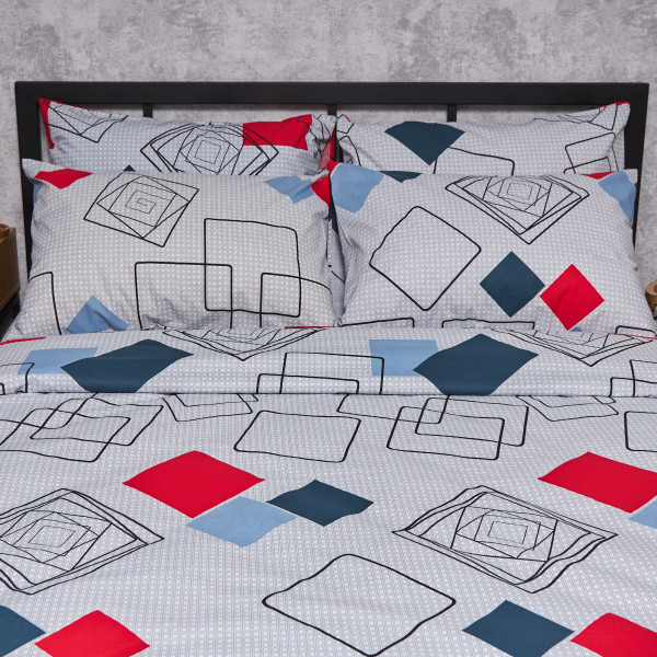 Фото - Комплект постельного белья Moon&Star Бязь Gold Люкс Urban Grid 175х210 нав. 2х50х70 (MS-820007111)