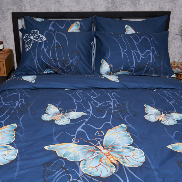 Фото - Комплект постельного белья Moon&Star Микросатин Premium «Flutter Dreams» 175х210 см нав. 2х40х60 (MS-820007705)