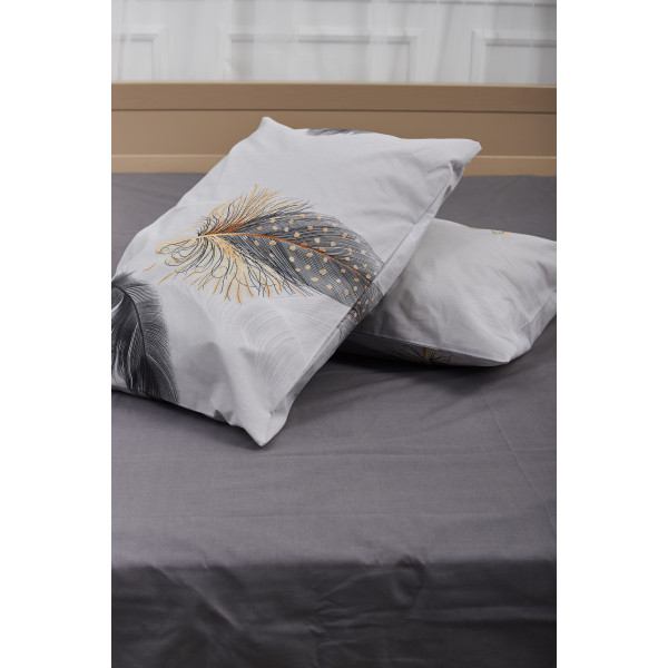 Фото - Комплект постельного белья Moon&Star 200х220 см нав. 4х70х70 Soccoro Gray Ranforce Elite (MS-820000329)