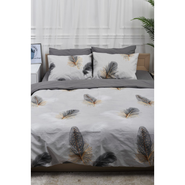 Фото - Комплект постельного белья Moon&Star 200х220 см нав. 4х70х70 Soccoro Gray Ranforce Elite (MS-820000329)