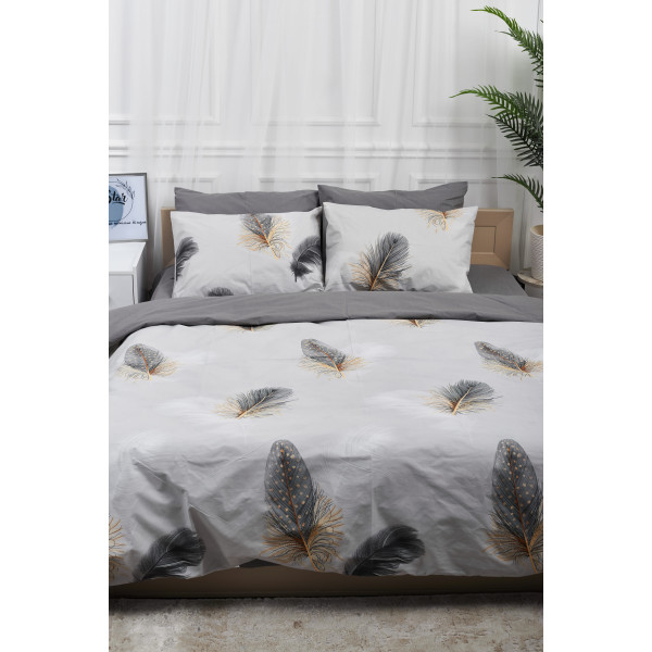 Фото - Комплект постельного белья Moon&Star 200х220 см нав. 4х70х70 Soccoro Gray Ranforce Elite (MS-820000329)
