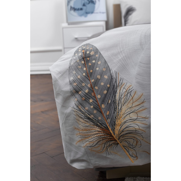 Фото - Комплект постельного белья Moon&Star 200х220 см нав. 4х70х70 Soccoro Gray Ranforce Elite (MS-820000329)