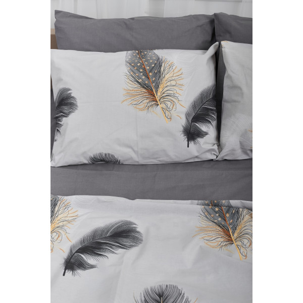 Фото - Комплект постельного белья Moon&Star 200х220 см нав. 4х70х70 Soccoro Gray Ranforce Elite (MS-820000329)