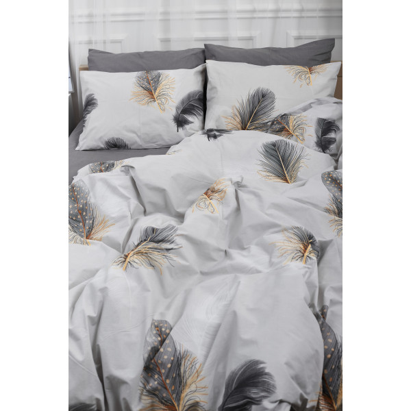 Фото - Комплект постельного белья Moon&Star 200х220 см нав. 4х70х70 Soccoro Gray Ranforce Elite (MS-820000329)