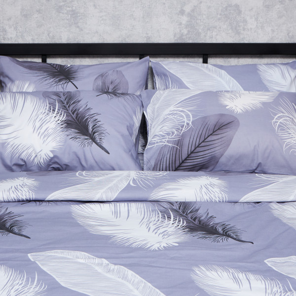 Фото - Комплект постельного белья Moon&Star Бязь Gold Люкс Soft Plumes 175х210 нав. 2х70х70 (MS-820006902)