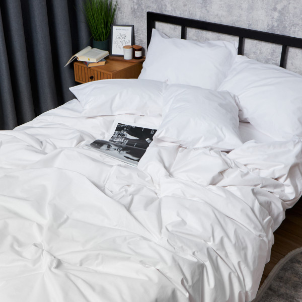 Фото - Комплект постельного белья Moon&Star Бязь Gold Люкс «White Glow» 160х220х2 нав. 2х40х60 (MS-820007380)