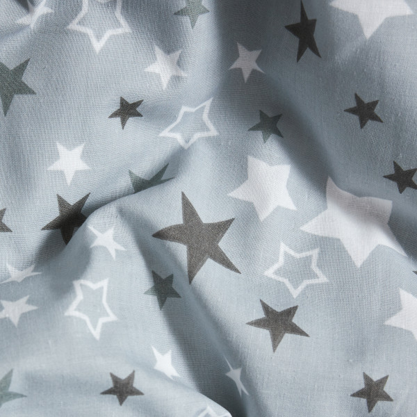 Фото - Комплект постельного белья Moon&Star Бязь Gold Люкс «Silver Stars» 200х220 нав. 2х70х70 (MS-820006837)