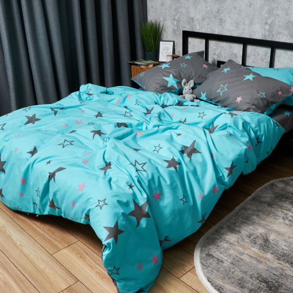 Фото - Комплект постельного белья Moon&Star Бязь Gold Люкс Starry Skies 175х210 нав. 2х50х70 (MS-820007006)