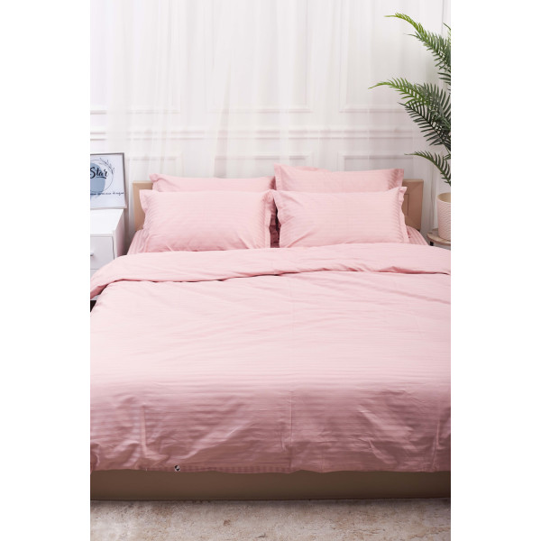 Фото - Комплект постельного белья Moon&Star Satin Stripe Stripe Pink 143х210х2 нав. 4х70х70 (MS-820003634)