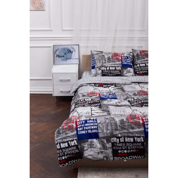 Фото - Комплект постельного белья Moon&Star 160х220 наволочки 2х70х70 New York Бязь Gold Люкс (MS-820001233)