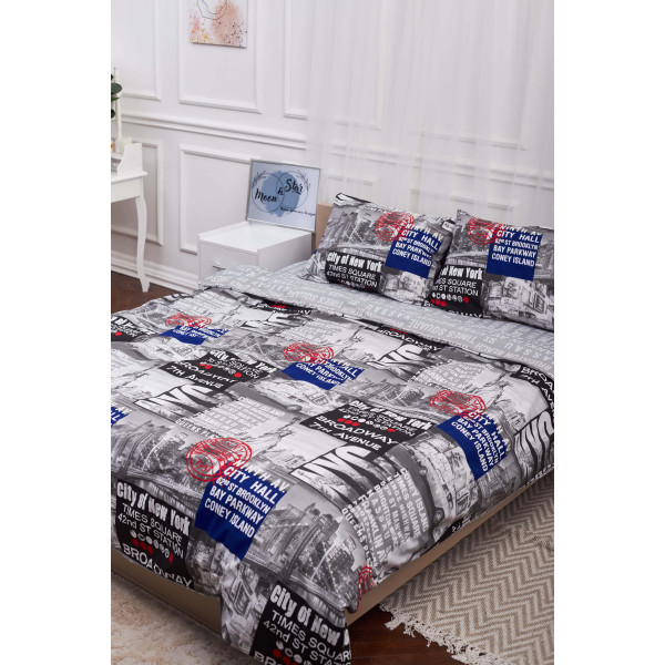 Фото - Комплект постельного белья Moon&Star 143х210 New York Бязь Gold Люкс (MS-820001229) Фото - Комплект постельного белья Moon&Star 143х210 New York Бязь Gold Люкс (MS-820001229)