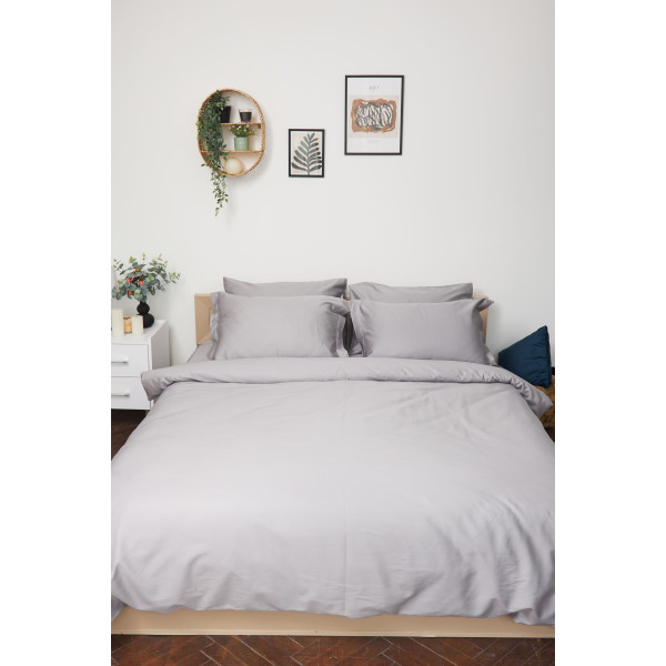 Фото - Комплект постельного белья Moon&Star 143х210 см нав. 2х50х70 Smoke Satin Premium (MS-820000436)