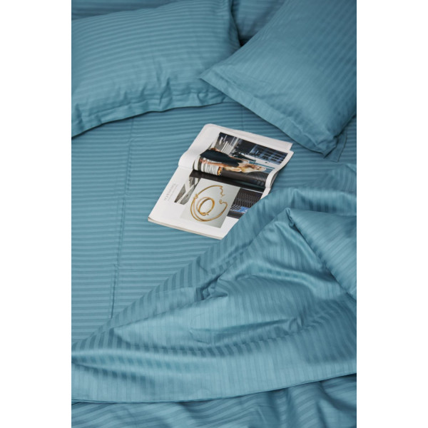 Фото - Комплект постельного белья Moon&Star 175х210 см нав. 4х70х70 Stripe Green Satin Stripe (MS-820000569)