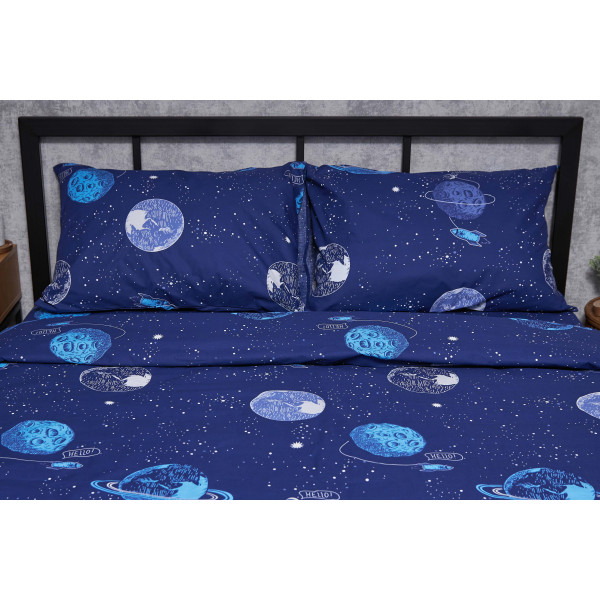 Фото - Комплект постельного белья Moon&Star Бязь Gold Люкс Planets 160х220 (MS-820004815)