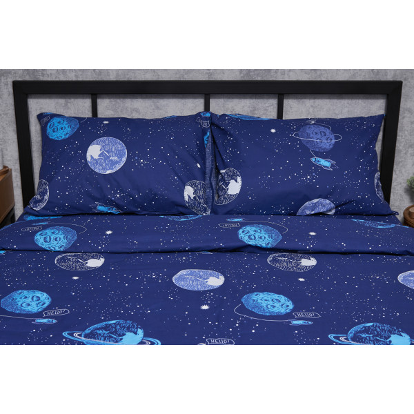 Фото - Комплект постельного белья Moon&Star Бязь Gold Люкс Planets King Size 220x240 (MS-820004798)