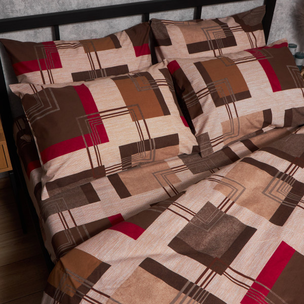 Фото - Комплект постельного белья Moon&Star Бязь Gold Люкс «Retro Geometry» 200х220 нав. 2х40х60 (MS-820006695)