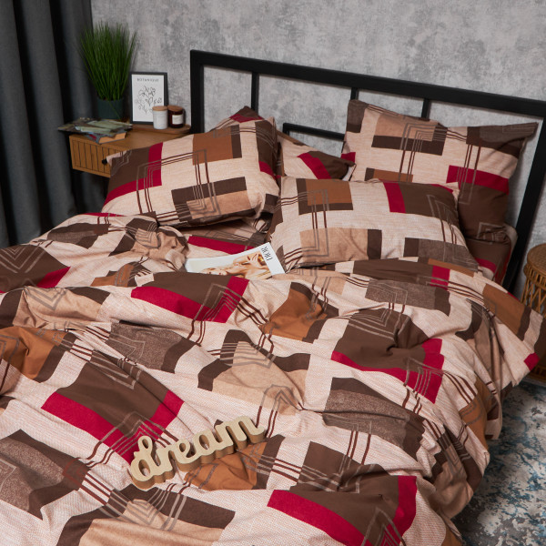 Фото - Комплект постельного белья Moon&Star Бязь Gold Люкс «Retro Geometry» 200х220 нав. 2х40х60 (MS-820006695)