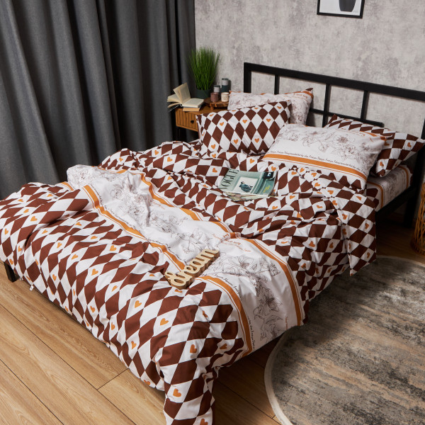 Фото - Комплект постельного белья Moon&Star Бязь Gold Люкс Heart Patch 175х210 нав. 2х50х70 (MS-820009386)