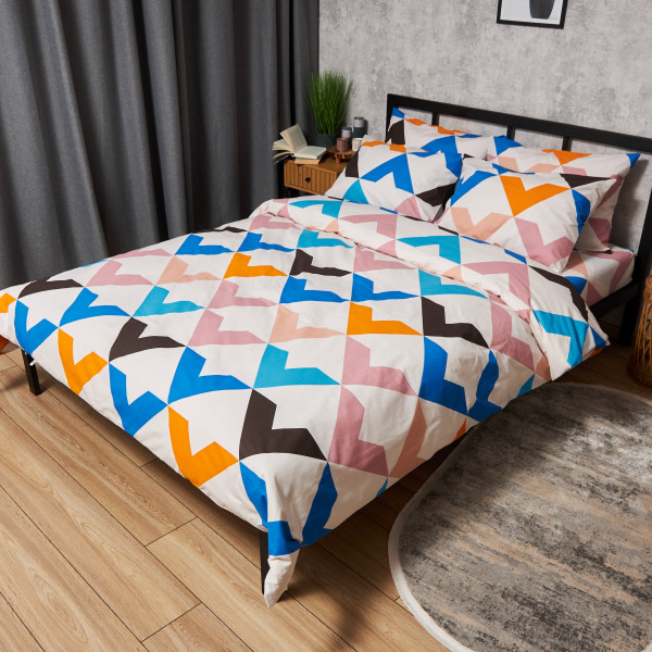 Фото - Комплект постельного белья Moon&Star Бязь Gold Люкс Color Clash 175х210 нав. 2х40х60 (MS-820008965)