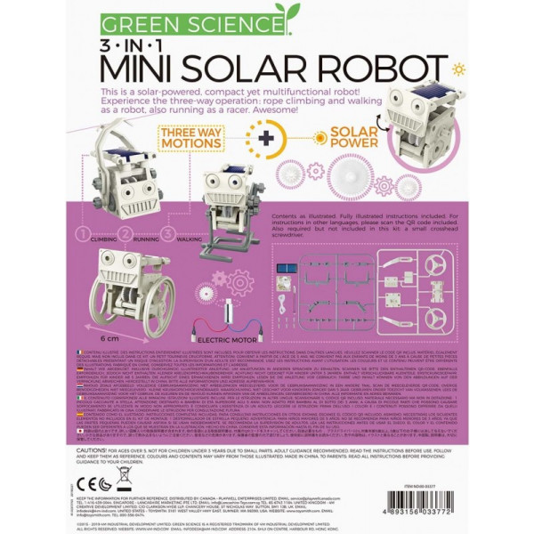 Фото - Набор для моделирования техники 4М Робот на солнечной батарее 3-в-1 (00-03377)