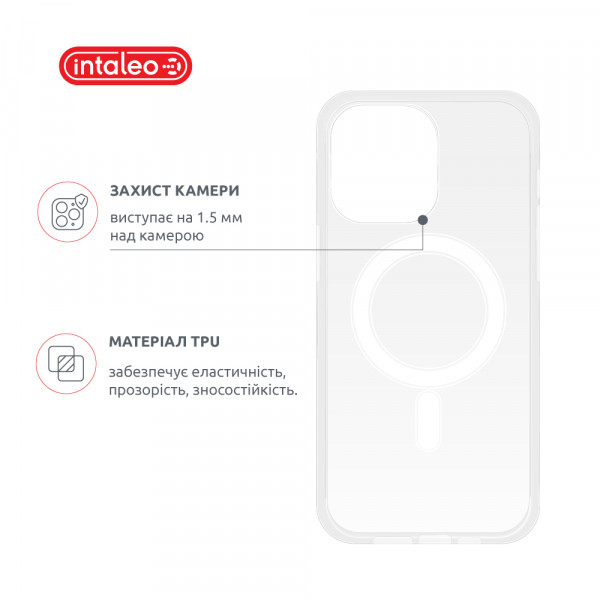 Фото - Чехол для смартфона Intaleo Clear for Apple iPhone 15 Pro с MagSafe (1283126577604)