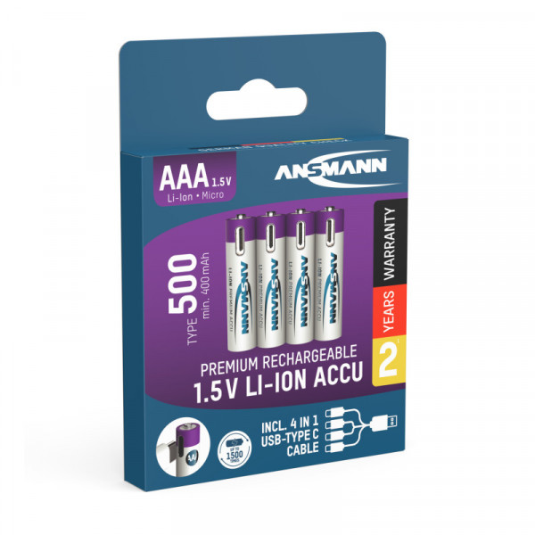 Фото - Аккумулятор тип AAA Ansmann AAA 1,5 V / 500 mAh 4 шт. (1311-0028)