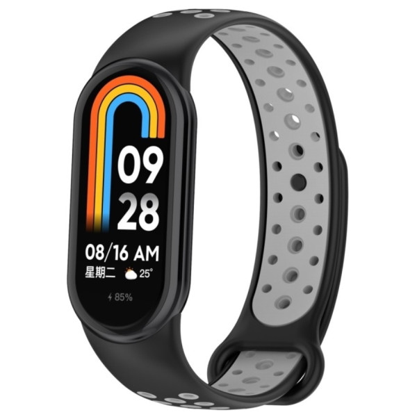 Фото - Ремешок для фитнес-браслета BeCover Vents Style for Xiaomi Mi Smart Band 10 Black-Gray (713628) Фото - Ремешок для фитнес-браслета BeCover Vents Style for Xiaomi Mi Smart Band 10 Black-Gray (713628)