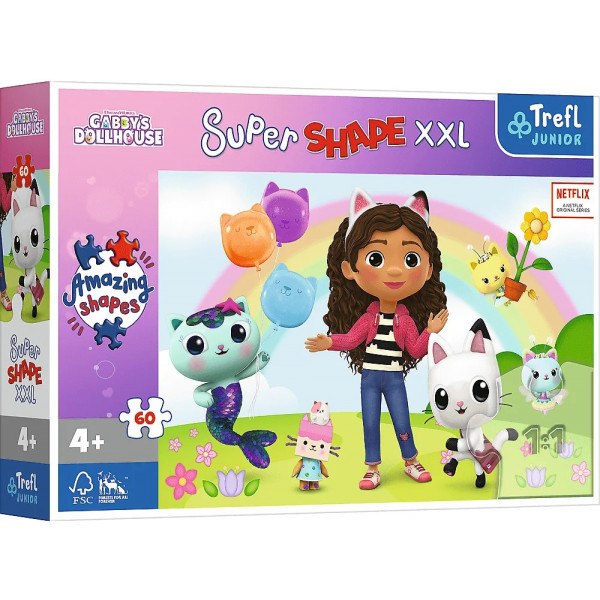 Фото - Пазлы (3-4 года) Trefl "Супер формы" - "Друзья Габби" (60 элем. XL) (50039) Фото - Пазлы (3-4 года) Trefl "Супер формы" - "Друзья Габби" (60 элем. XL) (50039)