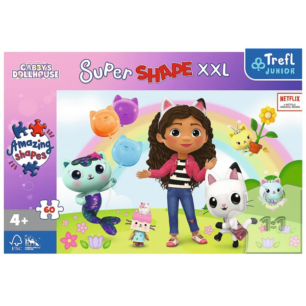 Фото - Пазлы (3-4 года) Trefl "Супер формы" - "Друзья Габби" (60 элем. XL) (50039)