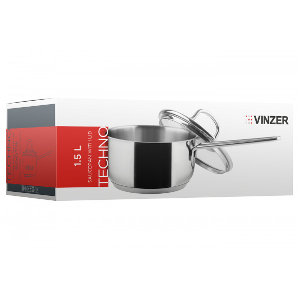 Фото - Ковш Vinzer Techno 16х8 см 1.5 л (50079)