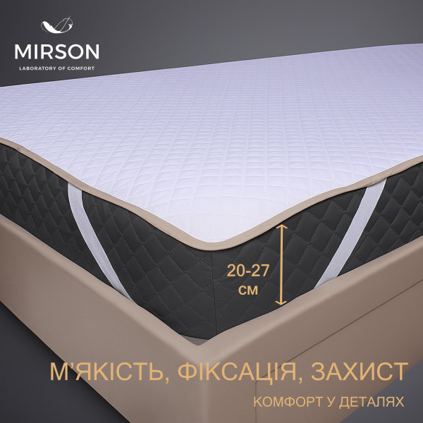 Фото - Наматрасник MirSon №5009 Exclusive Line Antiallergic Aloe Vera 150x200 см (2200005334775)