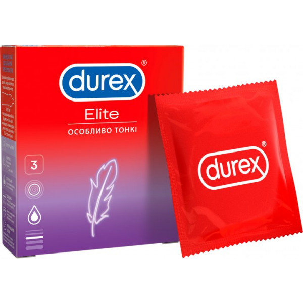 Фото - Презервативы Durex Elite 3 шт. (5010232954236)