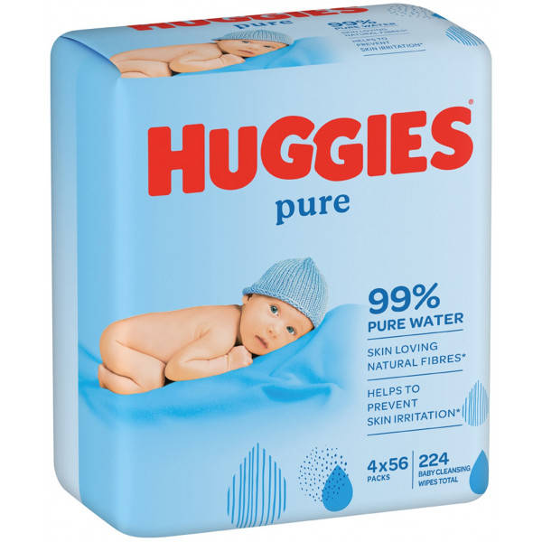 Фото - Салфетки влажные для детей Huggies Pure, 56х4