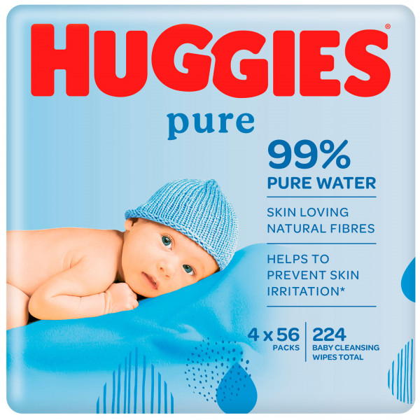 Фото - Салфетки влажные для детей Huggies Pure, 56х4