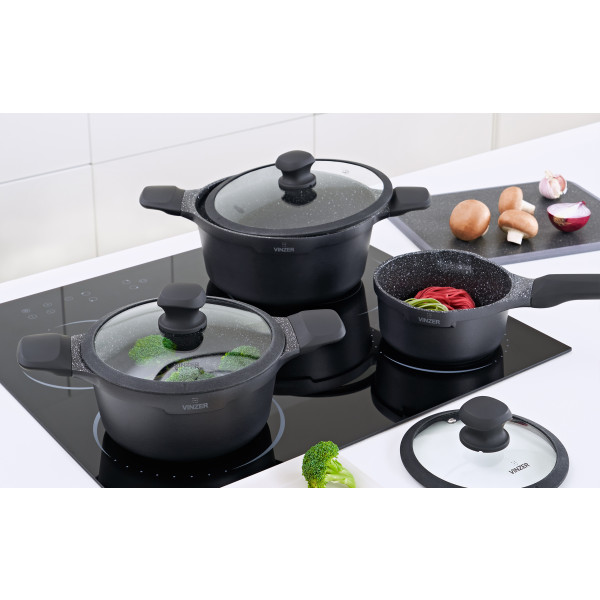 Фото - Сотейник Vinzer Kuro Induction Line 16 cм 1.2 л (50426)