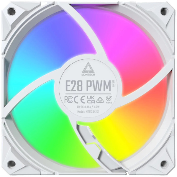 Фото - Корпусный вентилятор Montech E28 ARGB 3 PACK (W)