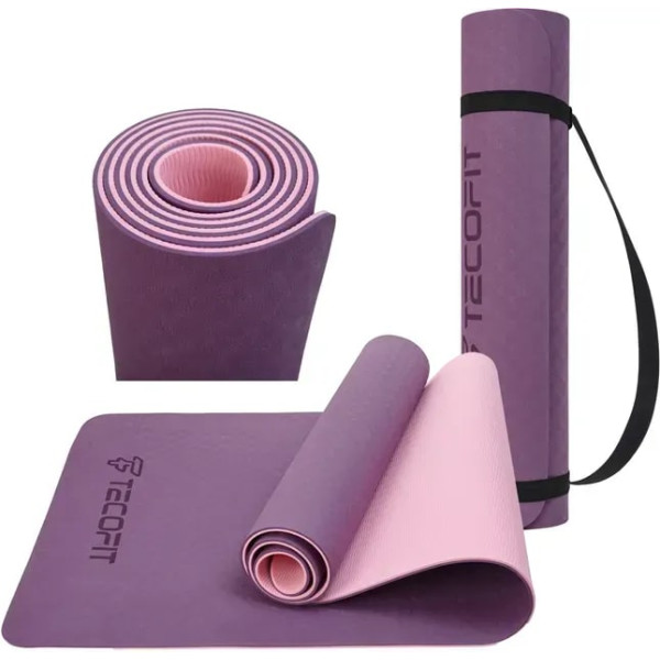 Фото - Коврик для йоги и фитнеса TECOFIT Dual Color TPE Mat 183х61х0.6 см Purple/Pink (TOP18013825/3)