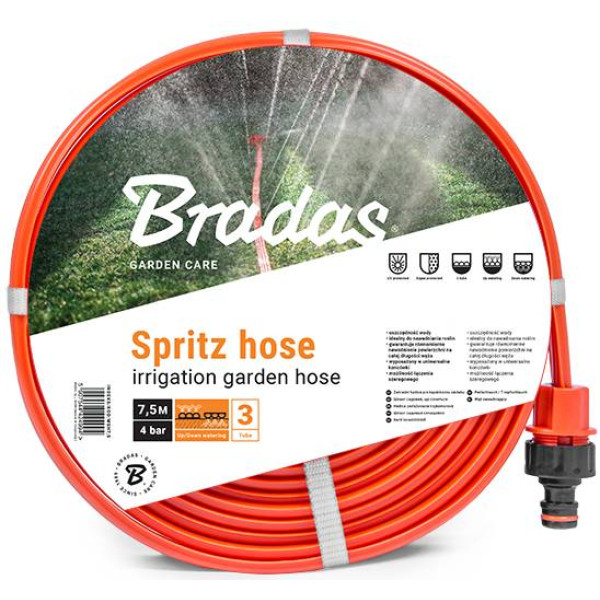 Фото - Шланг BRADAS спринклерный 3-х канальный 7.5 м SPRITZ HOSE (WSH7,5)