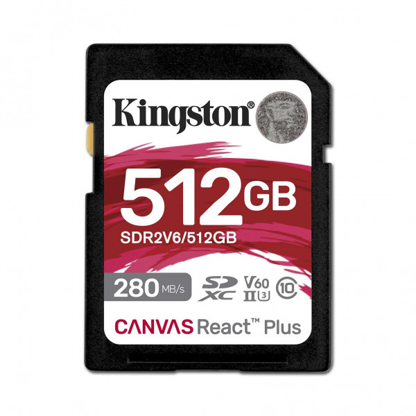 Фото - Карта памяти Kingston SD 512GB C10 UHS-II U3 R280/W150MB/s (SDR2V6/512GB)