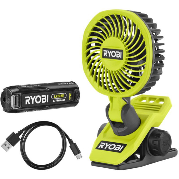 Фото - Вентилятор портативный Ryobi USB Lithium RCF4-120G (5133006143)