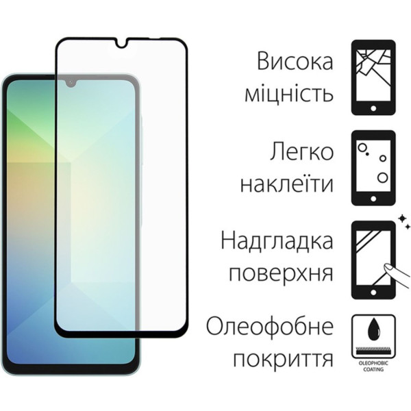Фото - Чехол для смартфона DENGOS Matt for Samsung Galaxy A06 SM-A065 Black (DG-KM-126) +стекло