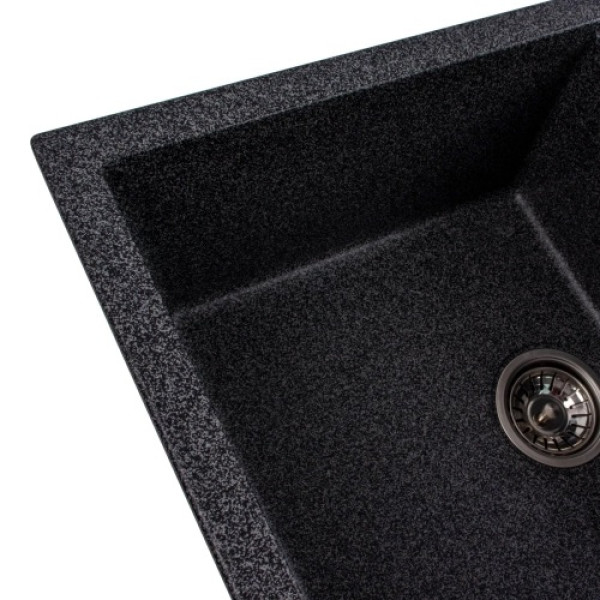 Фото - Мойка кухонная+смеситель VALESO SELENA 7950 графит +NS02A графит +Сифон 1041