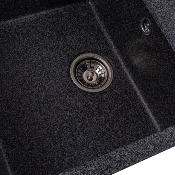 Фото - Мойка кухонная+смеситель VALESO SELENA 7950 графит +NS02A графит +Сифон 1041