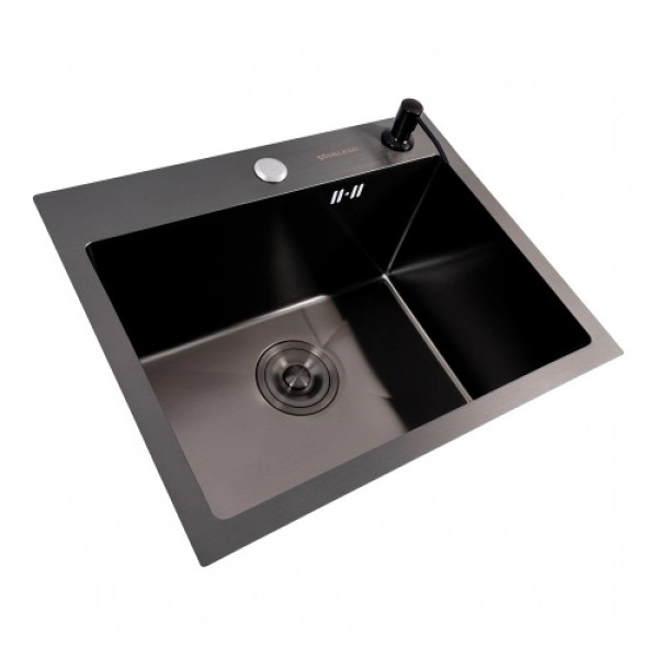 Фото - Мойка кухонная VALESO 50*40 PVD черная Valeso Handmade (3,0/0,8)