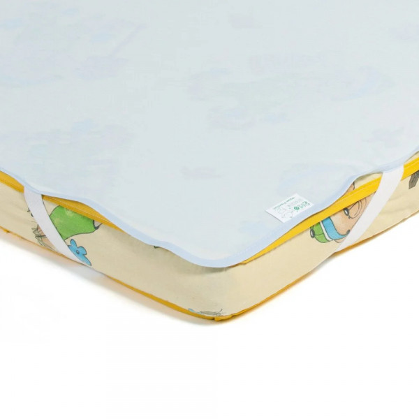 Фото - Наматрасник детский ЕКО ПУПС непромокаемый Premium размер 70х140 см Синий (ПНАМ70140с) Фото - Наматрасник детский ЕКО ПУПС непромокаемый Premium размер 70х140 см Синий (ПНАМ70140с)