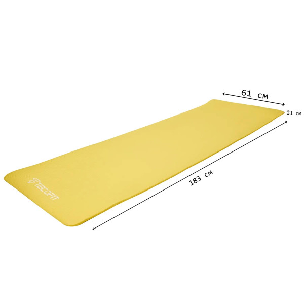 Фото - Коврик для йоги и фитнеса TECOFIT 183х61х1 см NBR Yellow (TOP20106462/4)