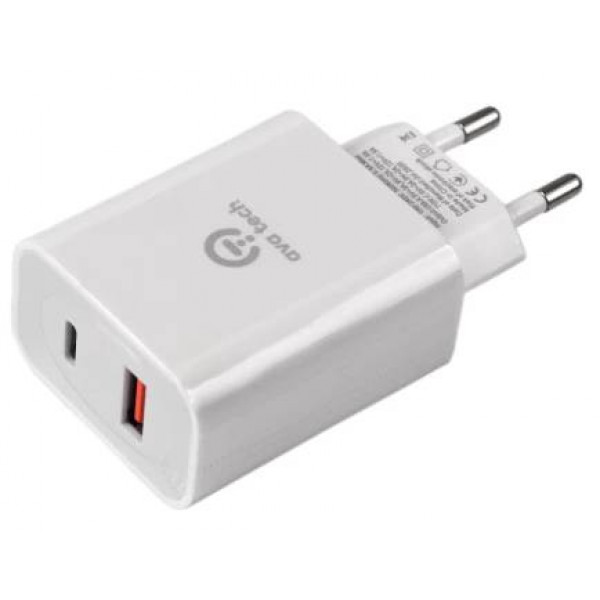 Фото - Сетевое зарядное устройство AVATech Power Delivery 3.0 Type-C+USB (PD AVAtech)