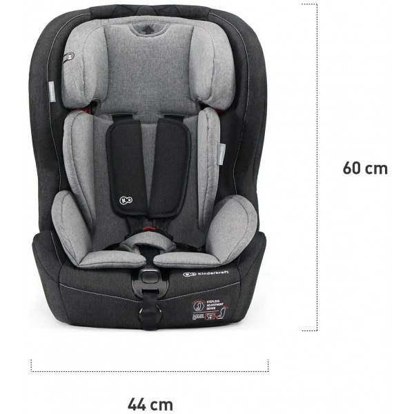 Фото - Автокресло Kinderkraft Safety Fix Black/Gray (KKFSAFEBLGR000)