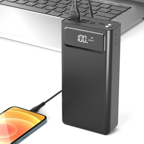 Фото - Батарея мобильная XO PR125 50000 mAh 37W Black